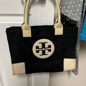 Tory Burch canvas and leather elsa tote